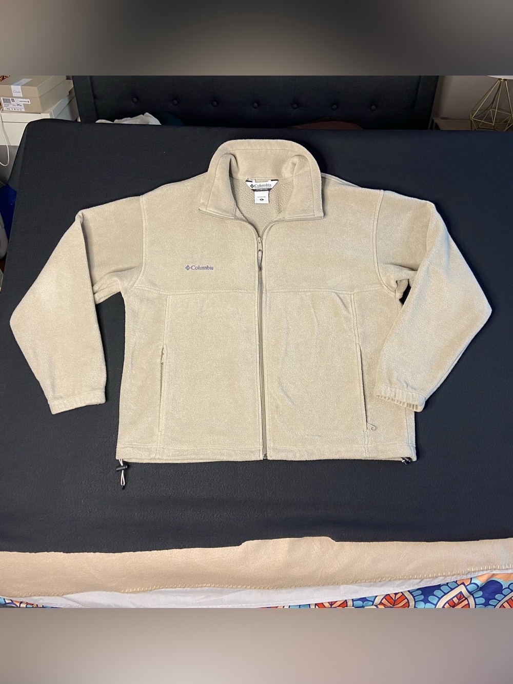 Columbia Steens Mountain Full Zip Fleece Jacket Cream - Men’s XL